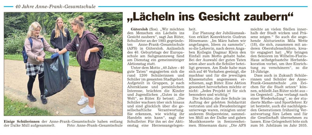 2025 09 12 40 gute Taten GLOCKE Lächeln ins Gesicht zaubern