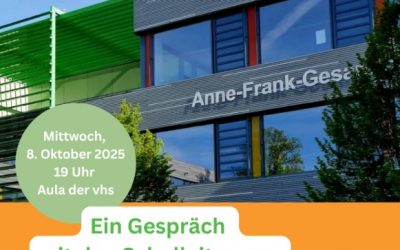 40 Jahre Anne-Frank-Schule – Gesprächsrunde mit den Schulleitungen der vergangenen Jahrzehnte